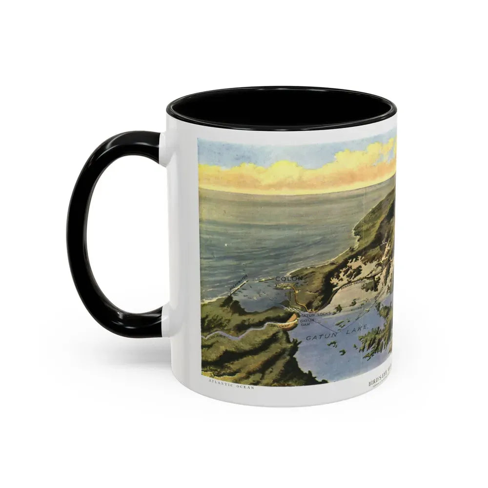 Central America - Panama Canal (1912) (Map) Accent Coffee Mug - Go Mug Yourself