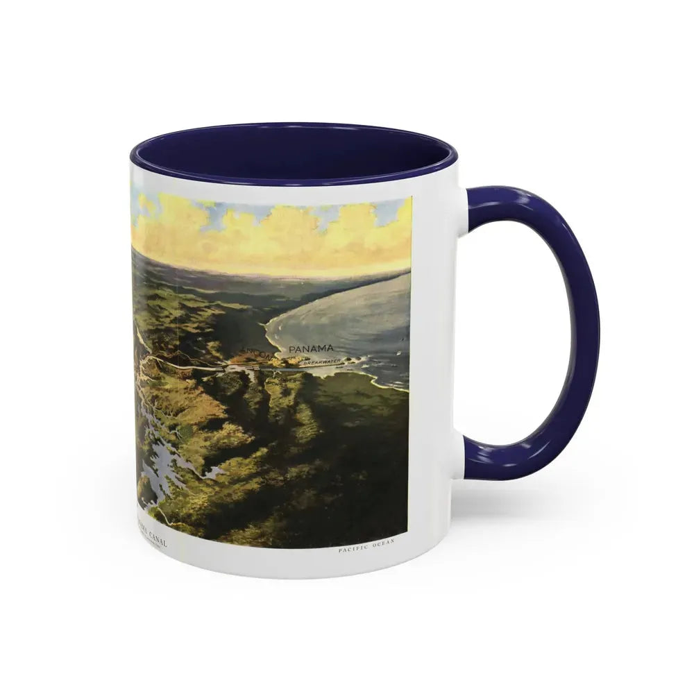 Central America - Panama Canal (1912) (Map) Accent Coffee Mug - Go Mug Yourself