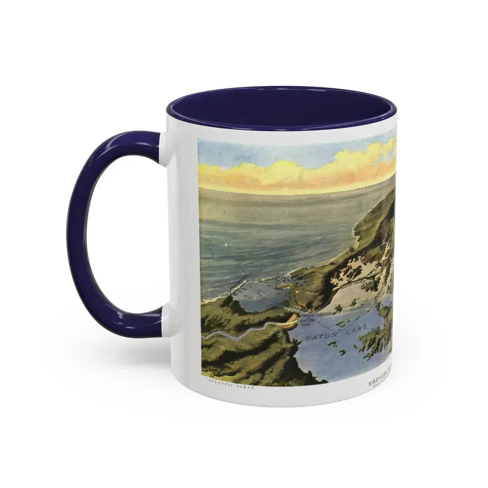 Central America - Panama Canal (1912) (Map) Accent Coffee Mug - Go Mug Yourself