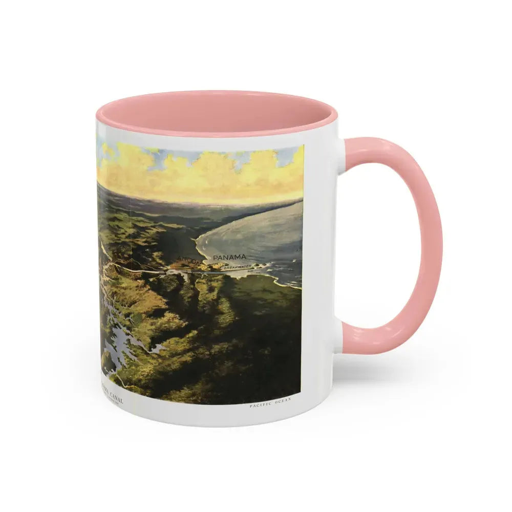 Central America - Panama Canal (1912) (Map) Accent Coffee Mug - Go Mug Yourself