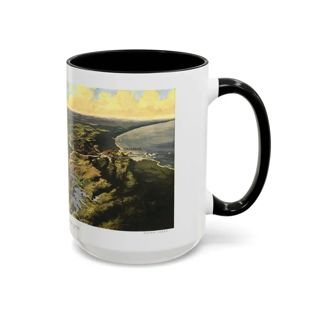 Central America - Panama Canal (1912) (Map) Accent Coffee Mug - Go Mug Yourself