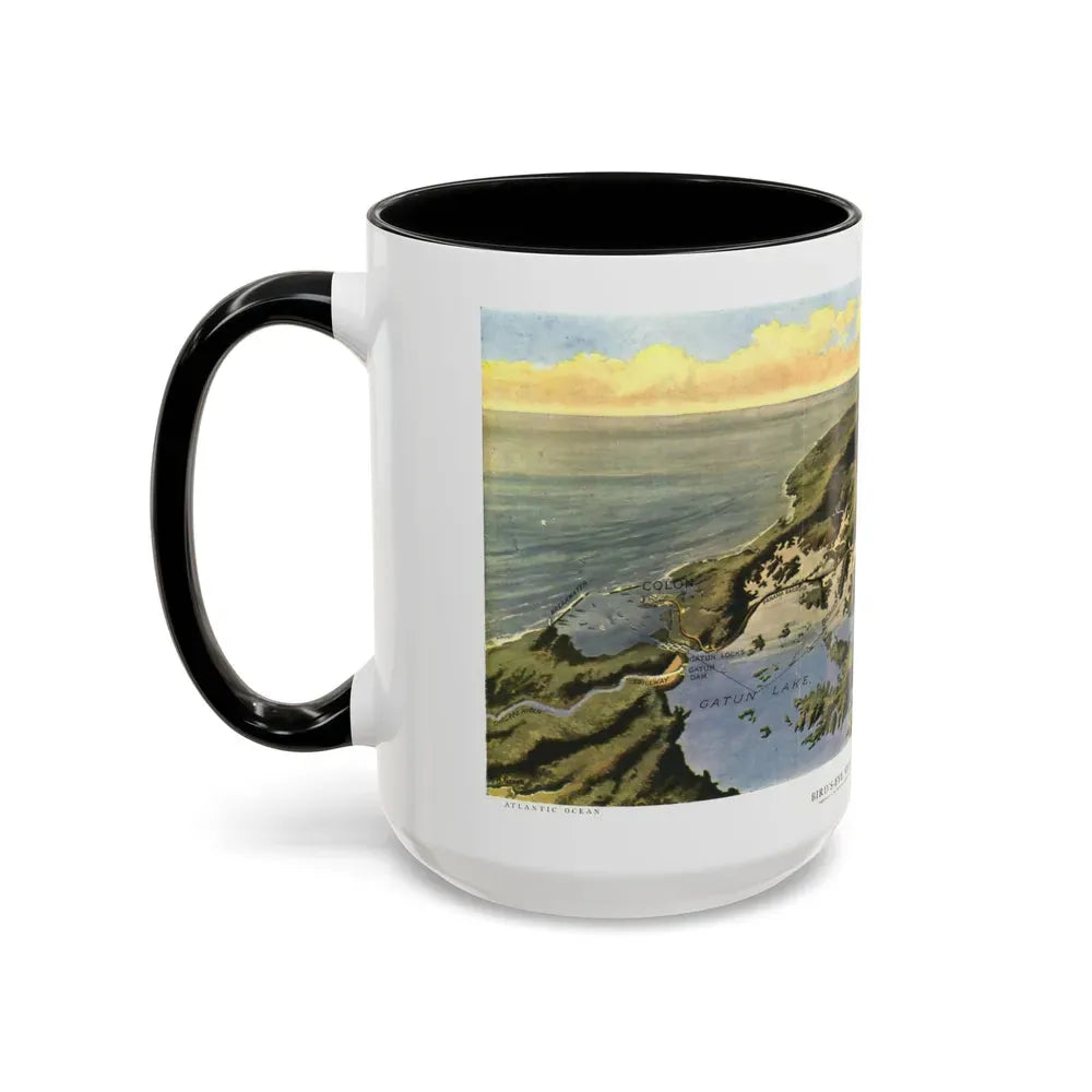 Central America - Panama Canal (1912) (Map) Accent Coffee Mug - Go Mug Yourself