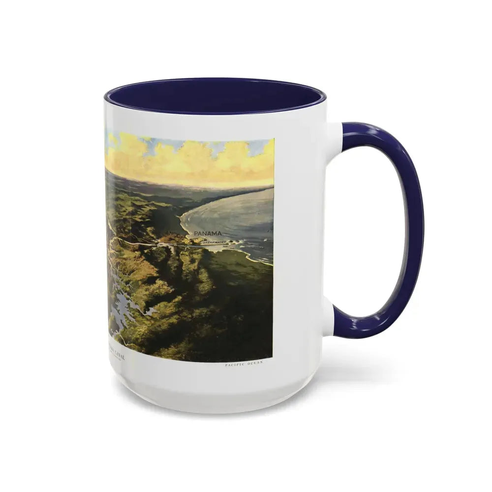 Central America - Panama Canal (1912) (Map) Accent Coffee Mug - Go Mug Yourself