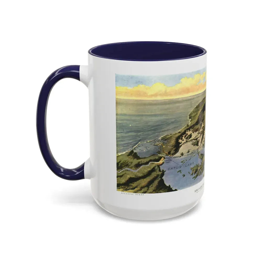 Central America - Panama Canal (1912) (Map) Accent Coffee Mug - Go Mug Yourself