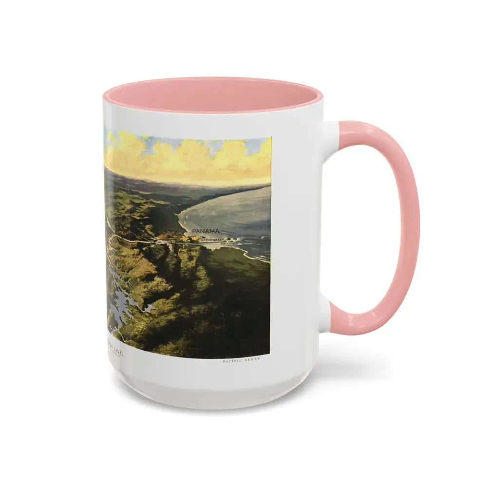 Central America - Panama Canal (1912) (Map) Accent Coffee Mug - Go Mug Yourself