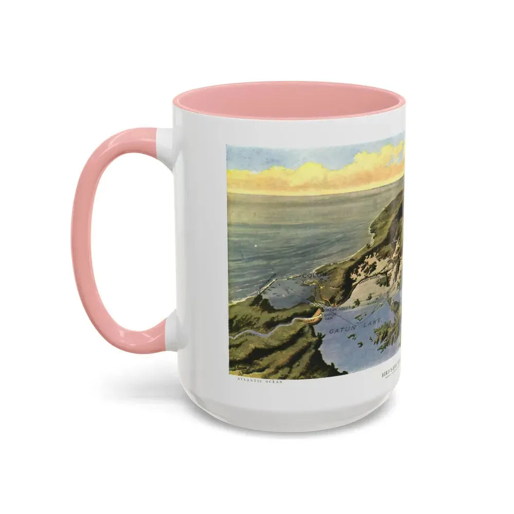 Central America - Panama Canal (1912) (Map) Accent Coffee Mug - Go Mug Yourself