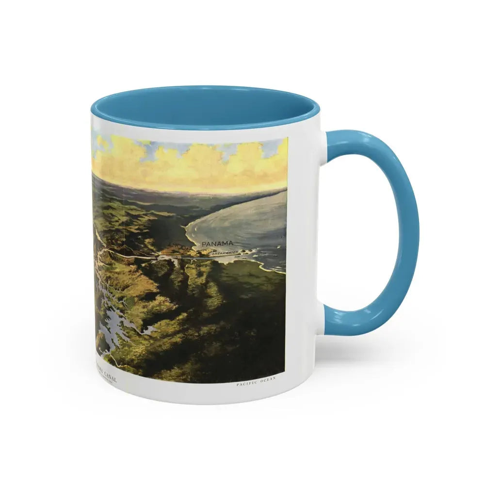 Central America - Panama Canal (1912) (Map) Accent Coffee Mug - Go Mug Yourself