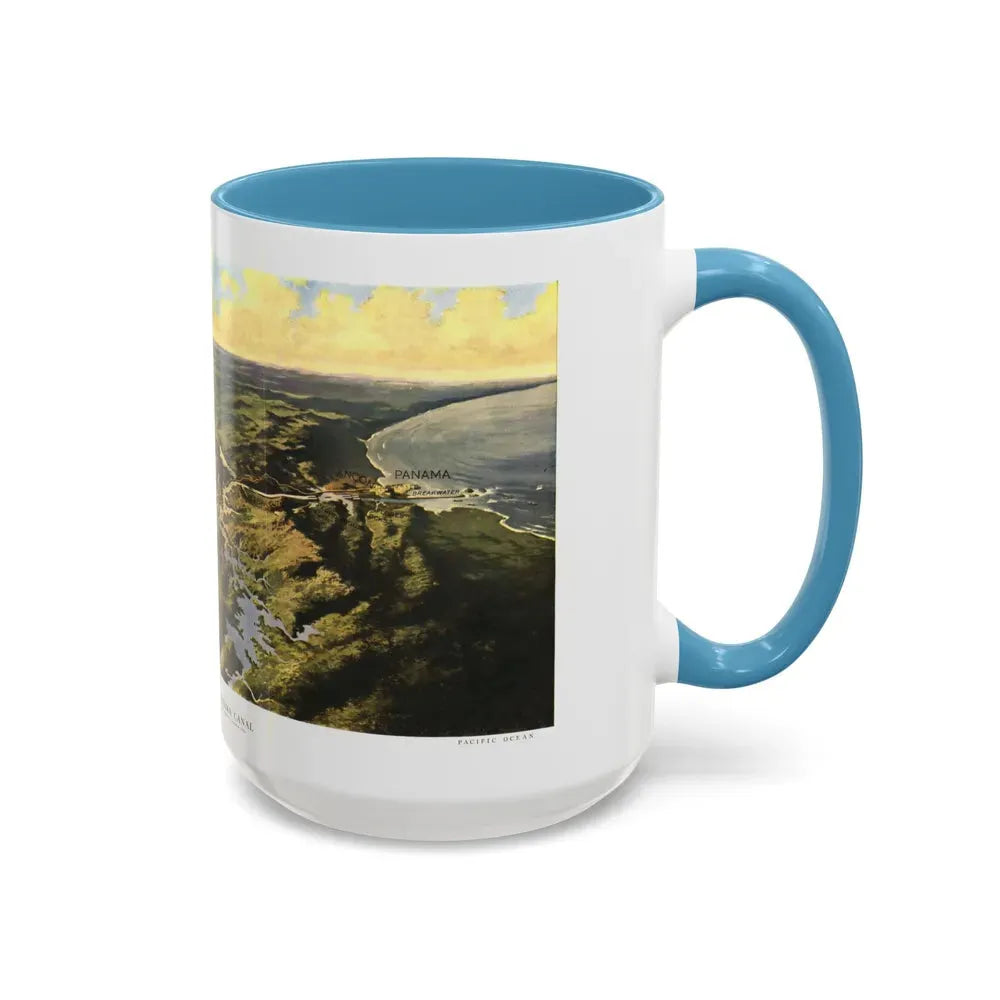 Central America - Panama Canal (1912) (Map) Accent Coffee Mug - Go Mug Yourself