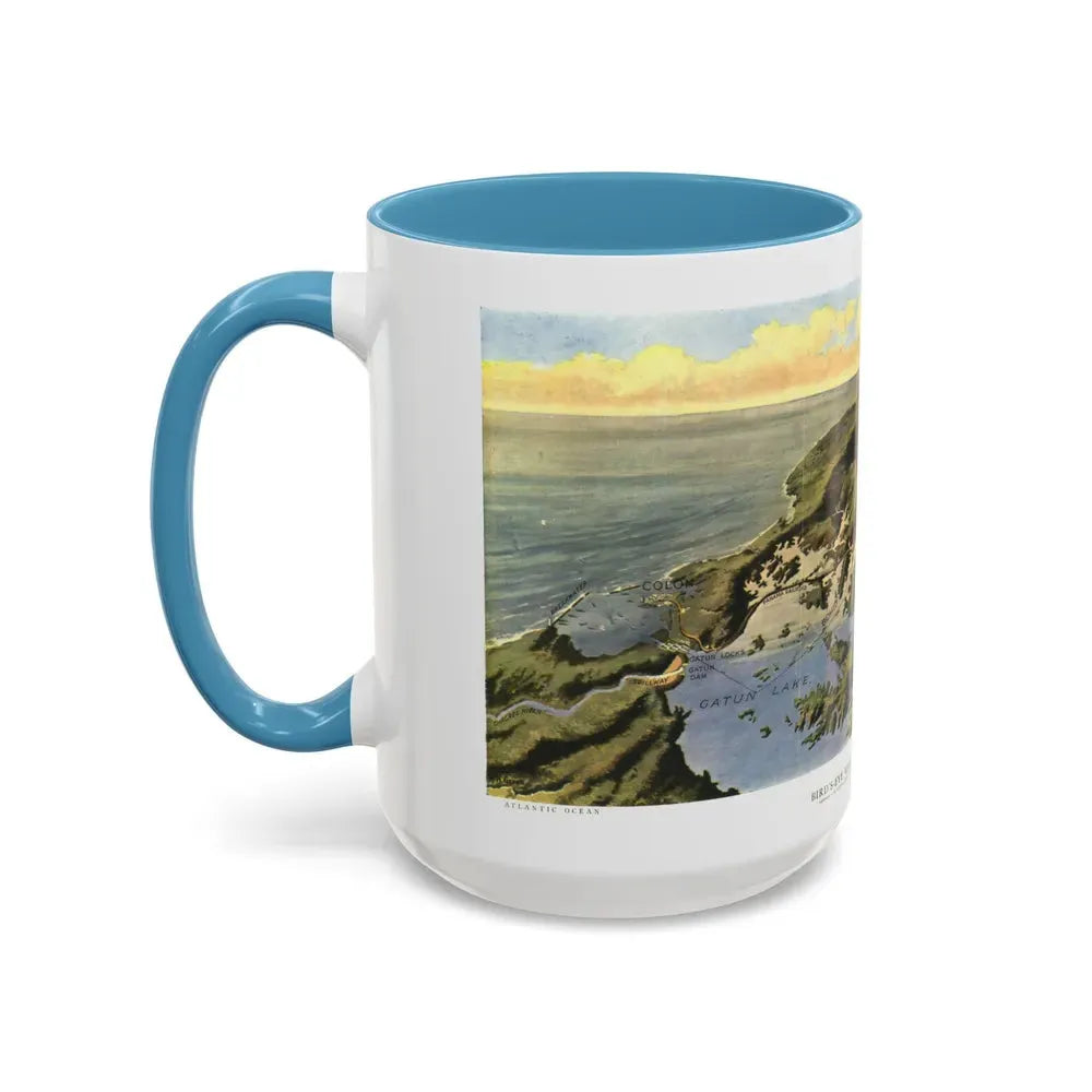 Central America - Panama Canal (1912) (Map) Accent Coffee Mug - Go Mug Yourself