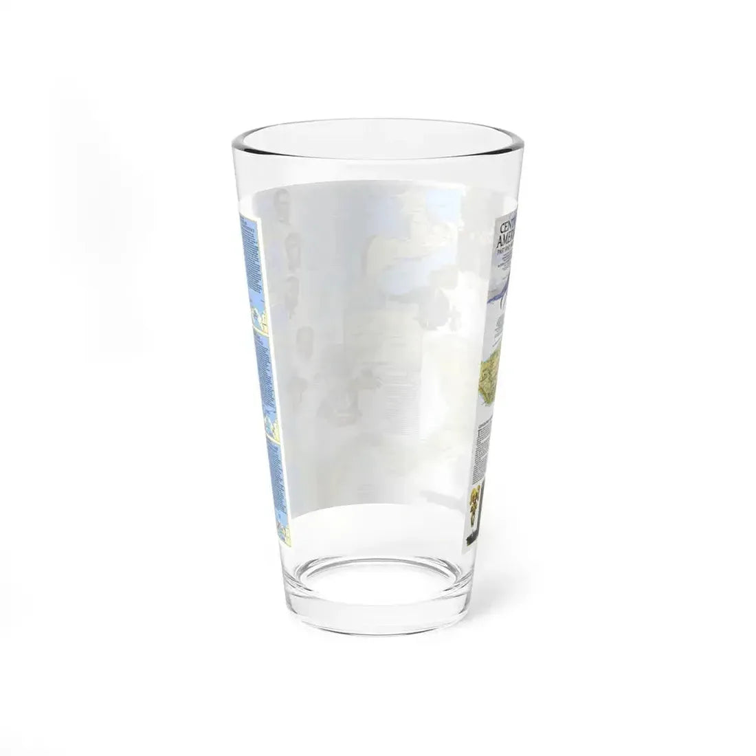 Central America Past and Present (1986) (Map) Pint Glass 16oz - Go Mug Yourself
