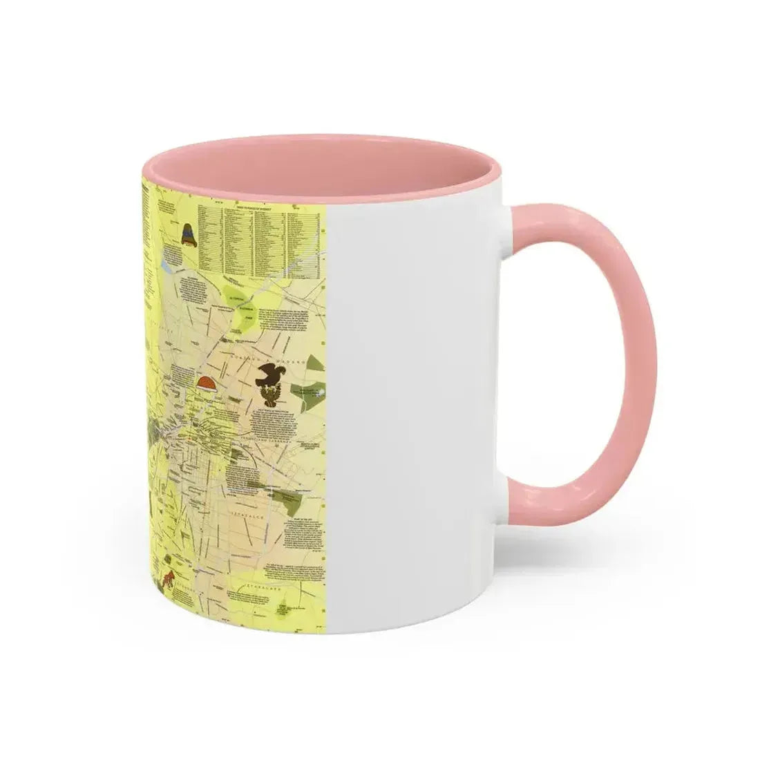 Central America - The Aztec World (1980) (Map) Accent Coffee Mug - Go Mug Yourself
