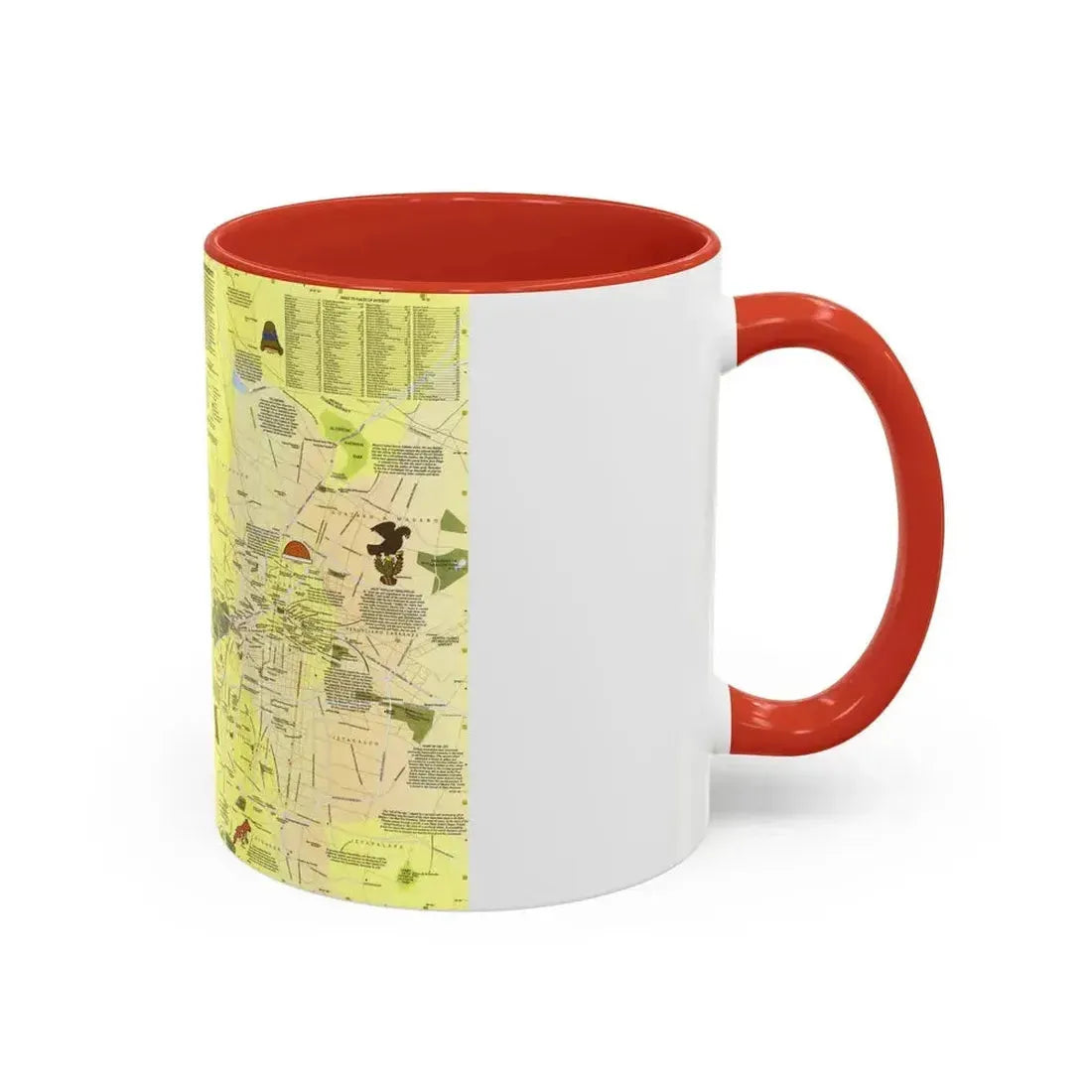 Central America - The Aztec World (1980) (Map) Accent Coffee Mug - Go Mug Yourself