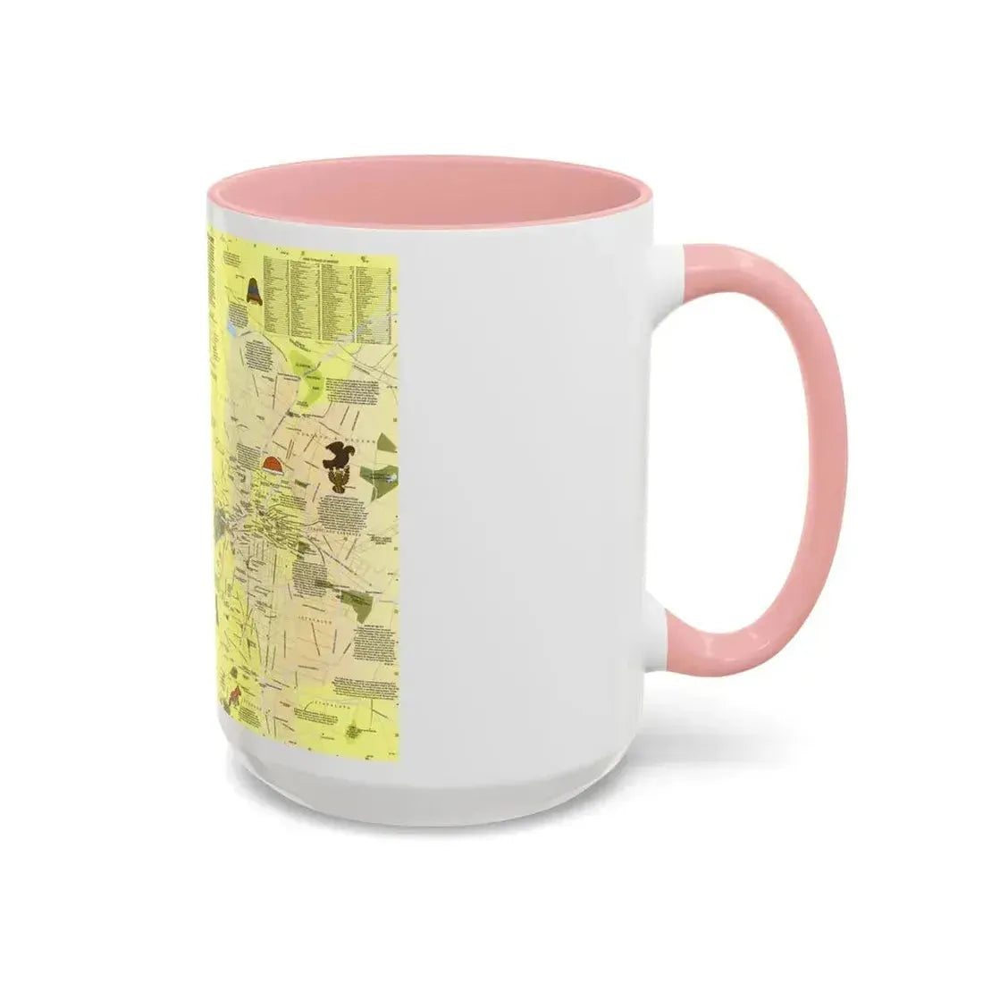 Central America - The Aztec World (1980) (Map) Accent Coffee Mug - Go Mug Yourself