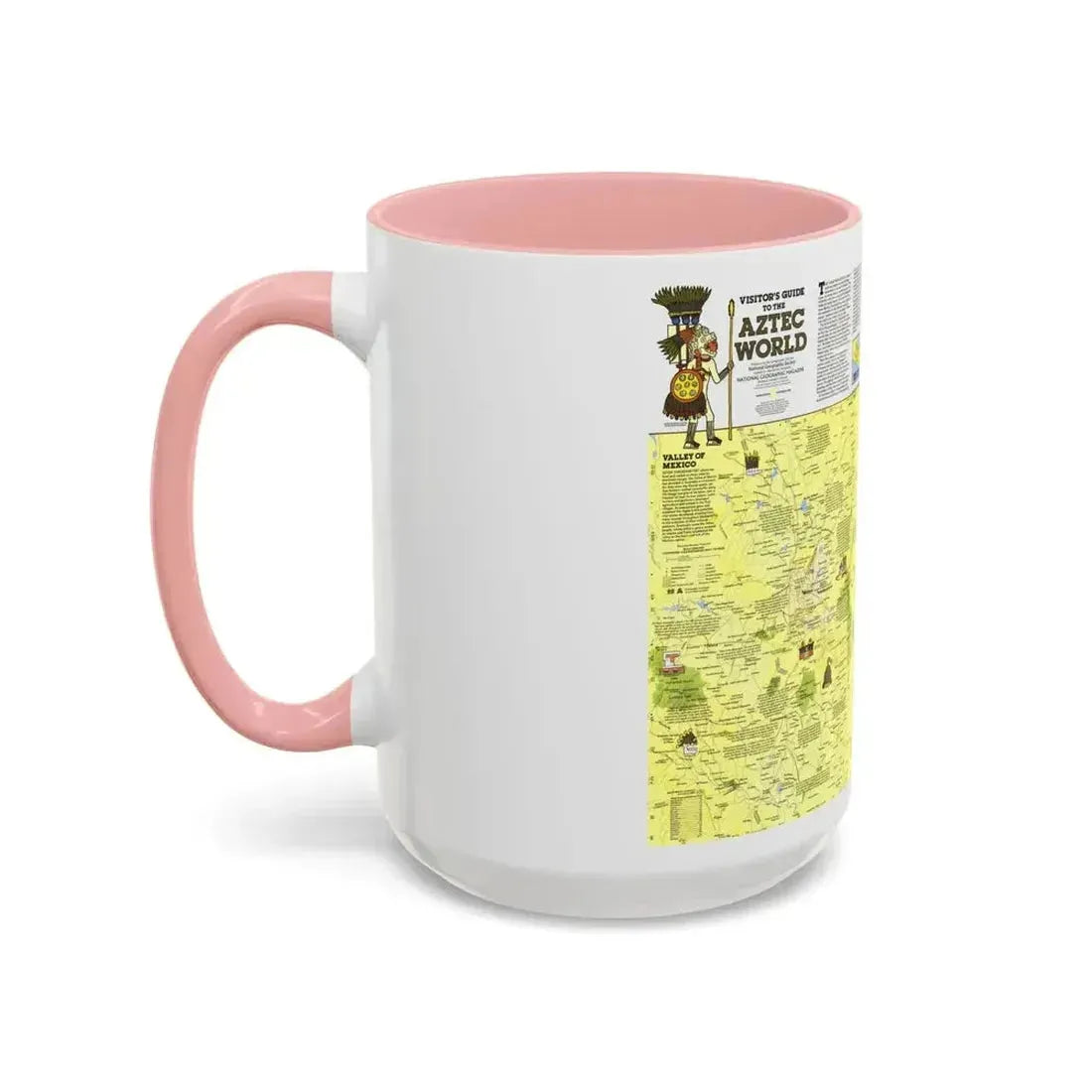 Central America - The Aztec World (1980) (Map) Accent Coffee Mug - Go Mug Yourself