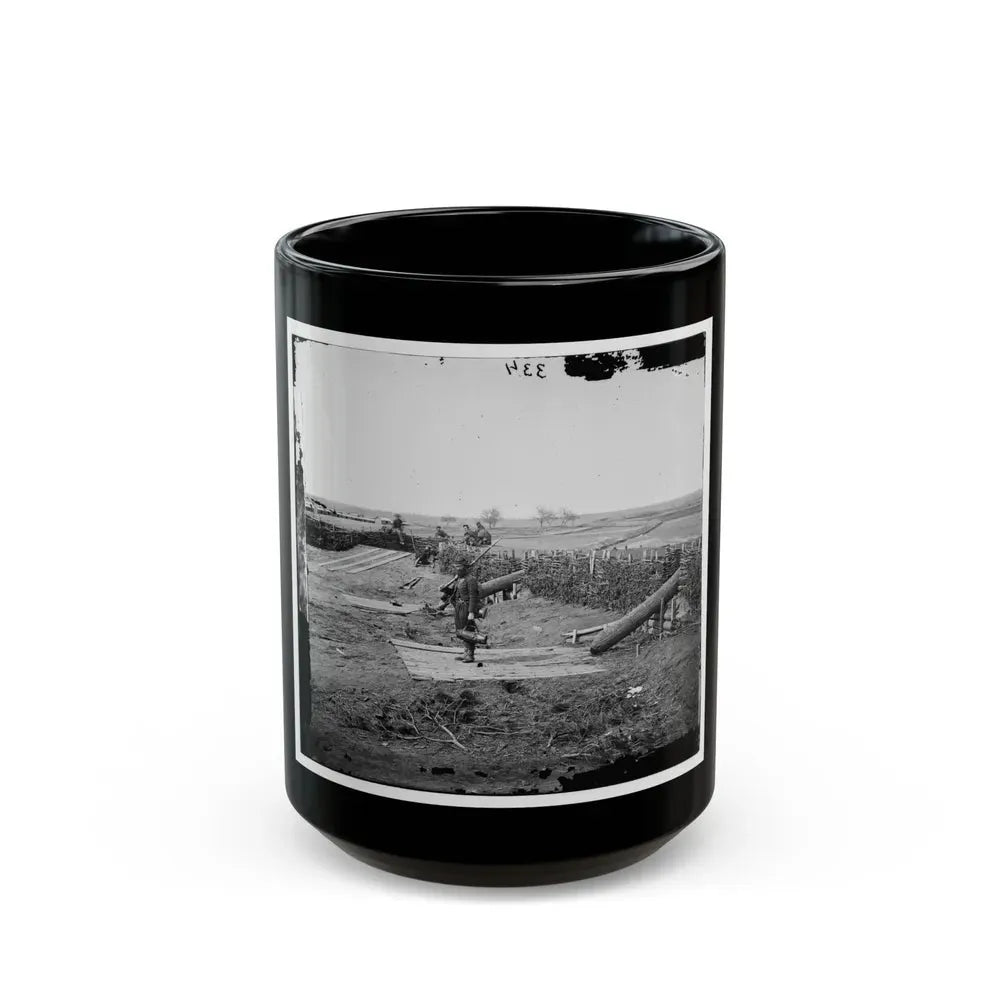 Centreville, Va. Fort On The Heights, With Quaker Guns (U.S. Civil War) Black Coffee Mug 15oz - Go Mug Yourself