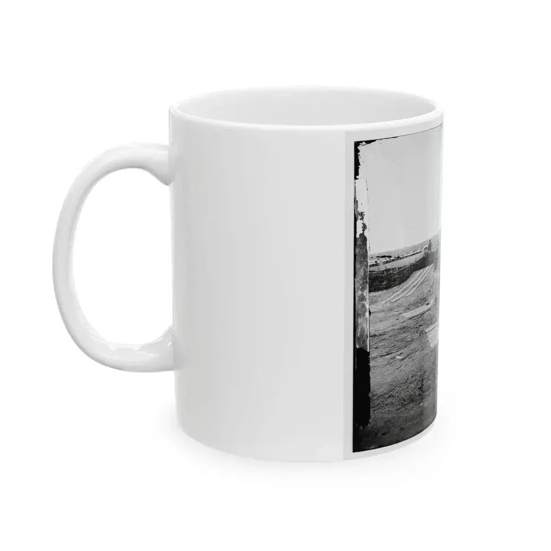 Centreville, Va. Fort On The Heights, With Quaker Guns (U.S. Civil War) White Coffee Mug - Go Mug Yourself