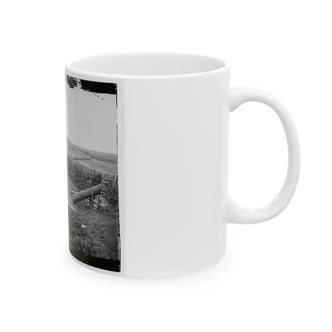 Centreville, Va. Fort On The Heights, With Quaker Guns (U.S. Civil War) White Coffee Mug - Go Mug Yourself