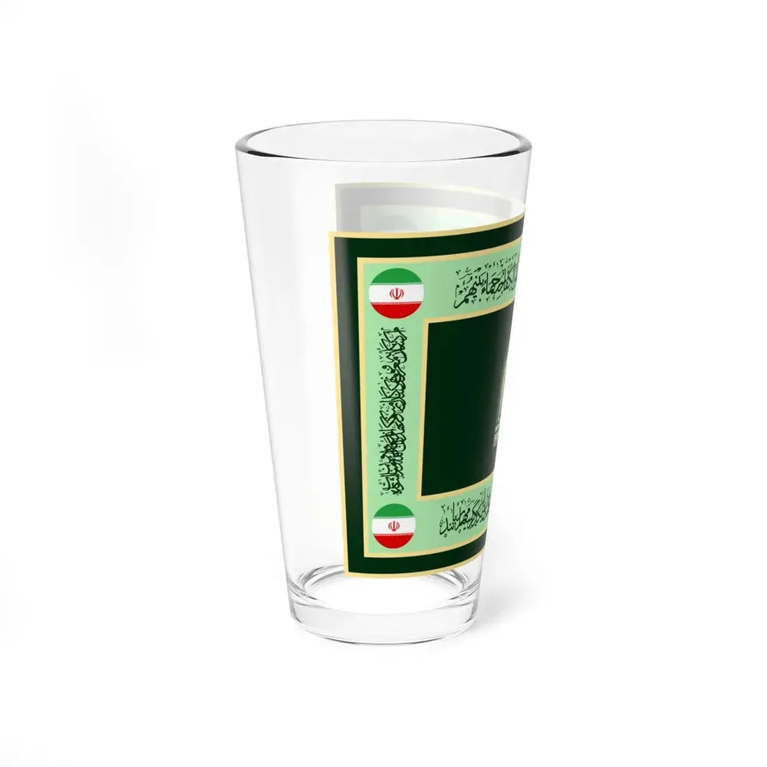 Ceremonial flag of the Law Enforcement Force of the Islamic Republic of Iran (Iran) Pint Glass 16oz - Go Mug Yourself