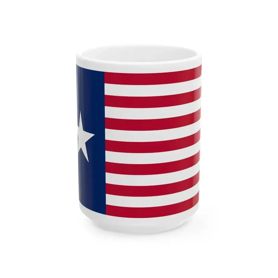 Ceremonial flag of the Texas Navy Association (United States) White Coffee Mug 15oz - Go Mug Yourself