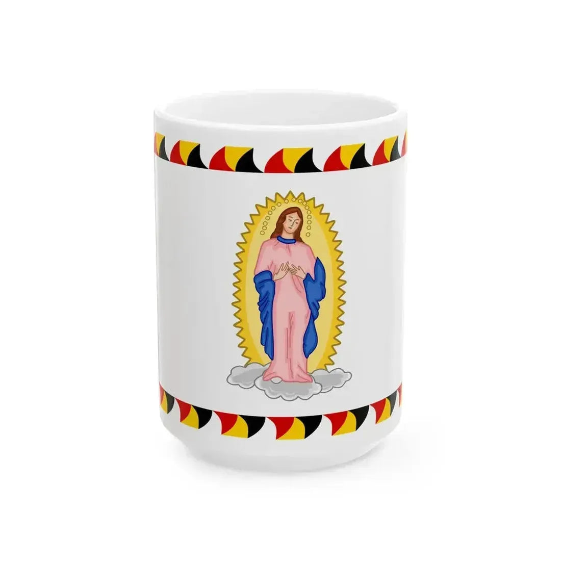 Cerimonial Flag of the Gardebataillon and Standard of the Common Army Reverse (Austria) White Coffee Mug 15oz - Go Mug Yourself