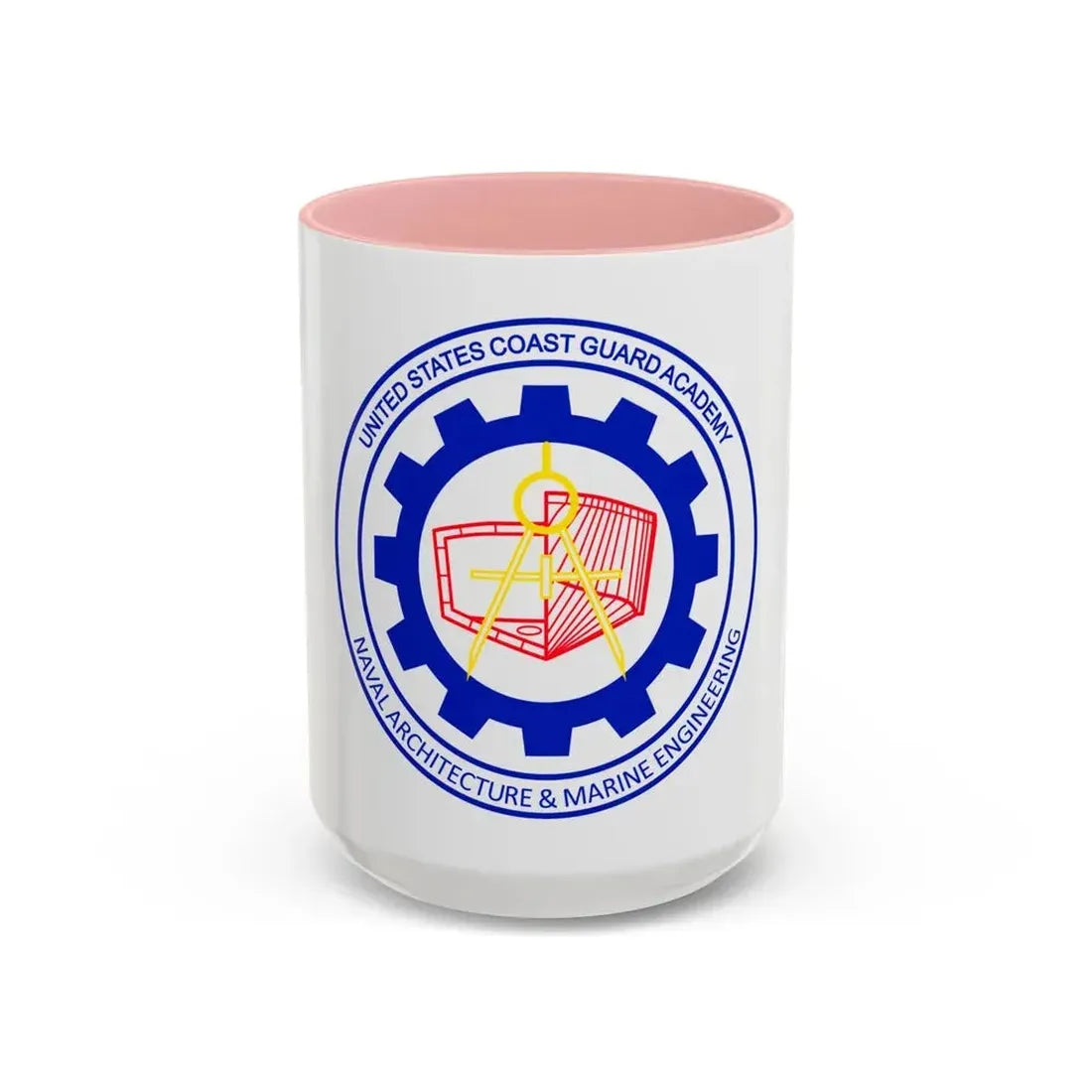 CG Naval Architecture & Marine Eng (U.S. Coast Guard) Accent Coffee Mug 15oz Pink - Go Mug Yourself