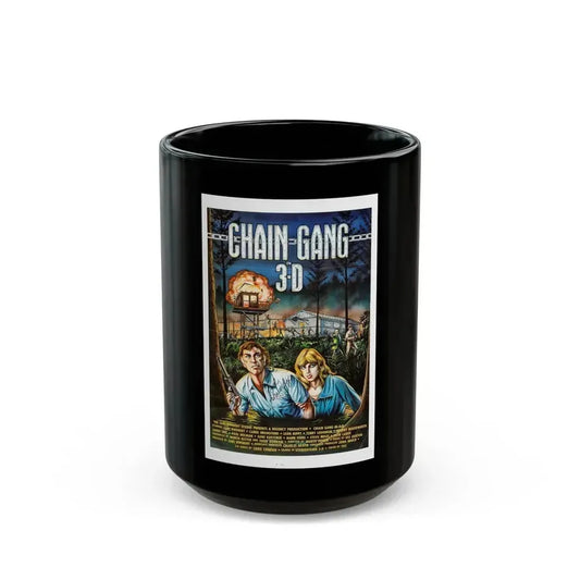 CHAIN GANG 1984 Movie Poster - Black Coffee Mug 15oz - Go Mug Yourself