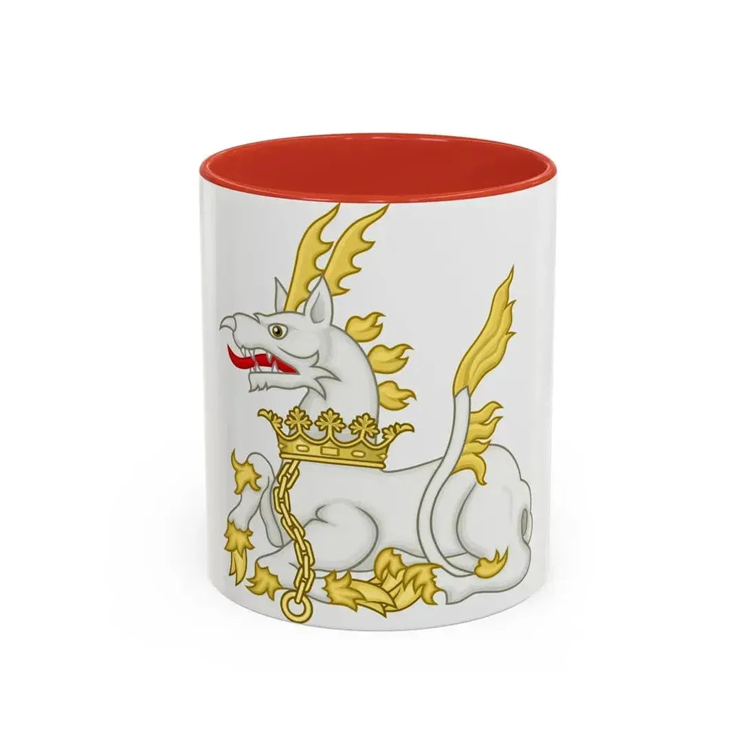 Chained Antelope Badge of Henry V & VI - Accent Coffee Mug 11oz Red - Go Mug Yourself