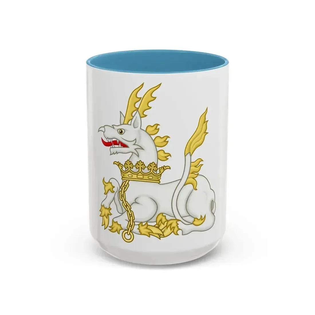 Chained Antelope Badge of Henry V & VI - Accent Coffee Mug 15oz Light Blue - Go Mug Yourself