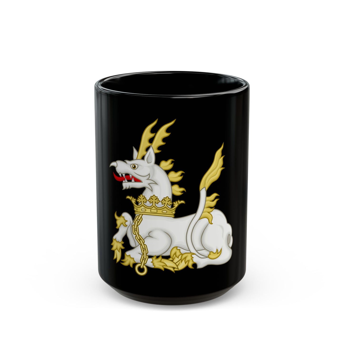 Chained Antelope Badge of Henry V & VI - Black Coffee Mug-15oz-Go Mug Yourself