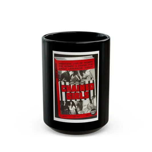 CHAINED GIRLS 1965 Movie Poster - Black Coffee Mug 15oz - Go Mug Yourself