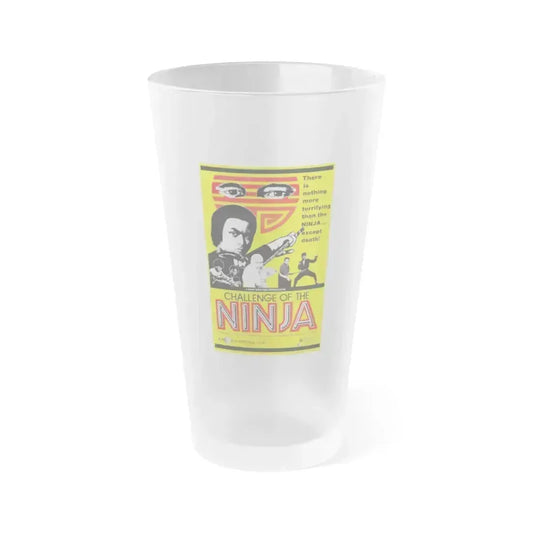 CHALLENGE OF THE NINJA 1986 Movie Poster - Frosted Pint Glass 16oz 16oz Frosted - Go Mug Yourself
