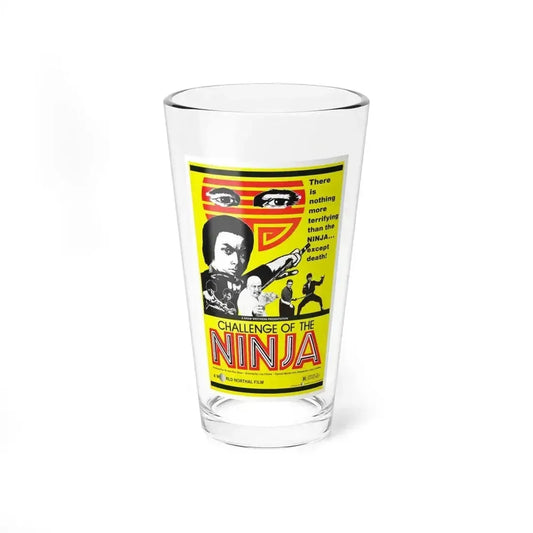 CHALLENGE OF THE NINJA 1986 Movie Poster - Pint Glass 16oz 16oz - Go Mug Yourself