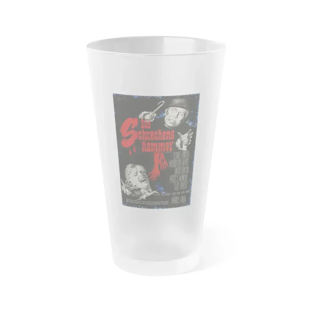 CHAMBER OF HORRORS (GERMAN) 1966 Movie Poster - Frosted Pint Glass 16oz 16oz Frosted - Go Mug Yourself