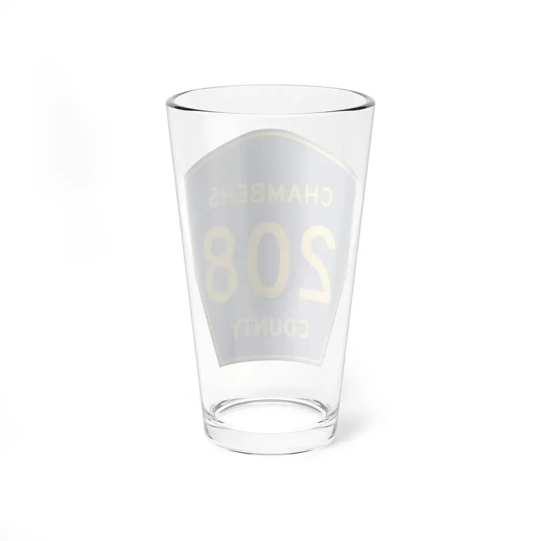 Chambers County Route 208 AL (Alabama) (Road Sign) Pint Glss 16oz - Go Mug Yourself
