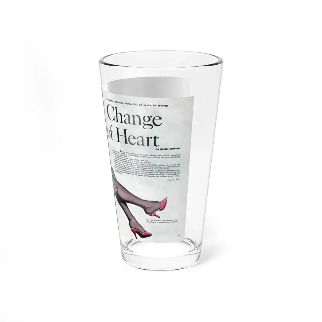 Change of Heart, Adam magazine, Vol. 6 No. 2, 1961 (Magazine Illustration) Pint Glass 16oz - Go Mug Yourself