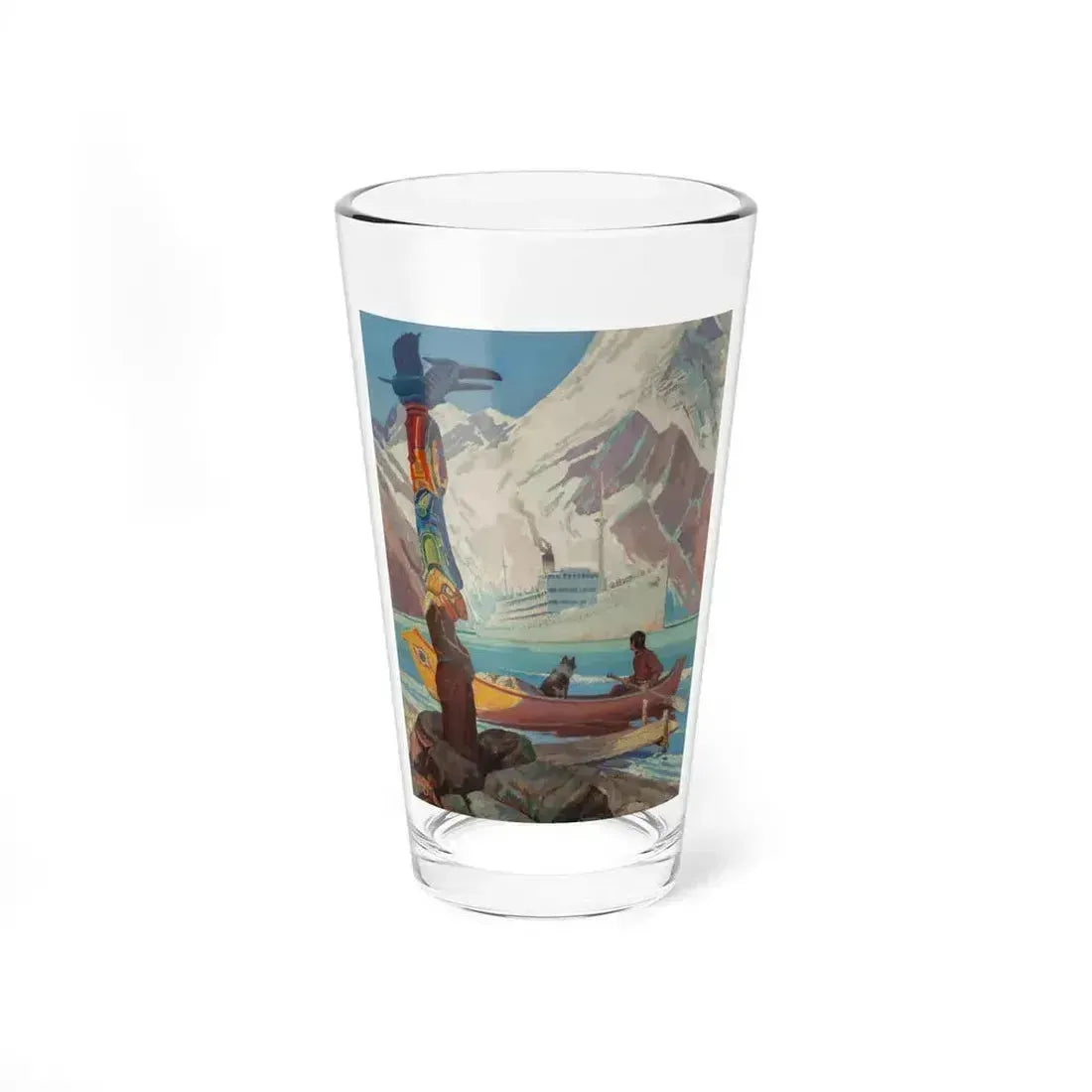 Changing Face of Alaska, Country Gentleman cover, July 1939 (Magazine Illustration) Pint Glass 16oz 16oz - Go Mug Yourself