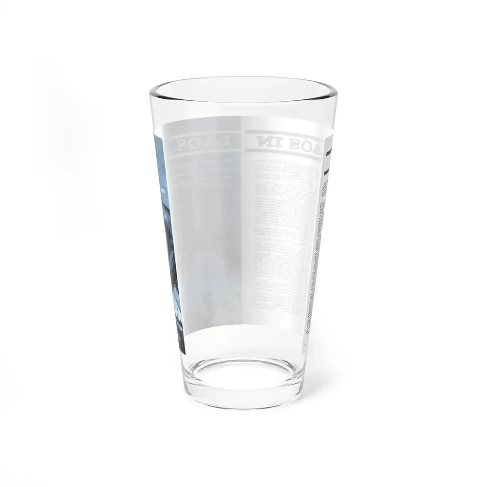 Chaos In Laos, Bluebook for Men, 1962 (Magazine Illustration) Pint Glass 16oz - Go Mug Yourself