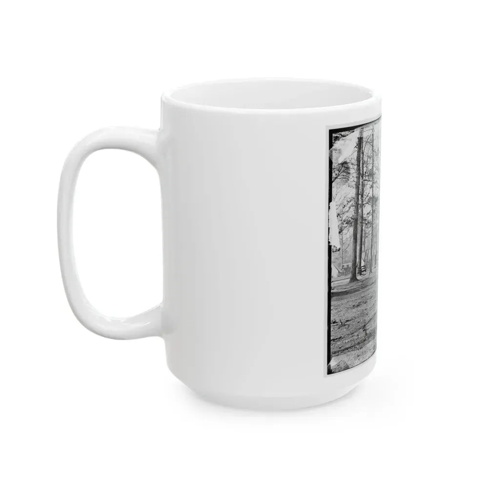 Chapin's Bluff, Virginia (Vicinity). Soldier's Quarters At Chapin's Farm (U.S. Civil War) White Coffee Mug - Go Mug Yourself
