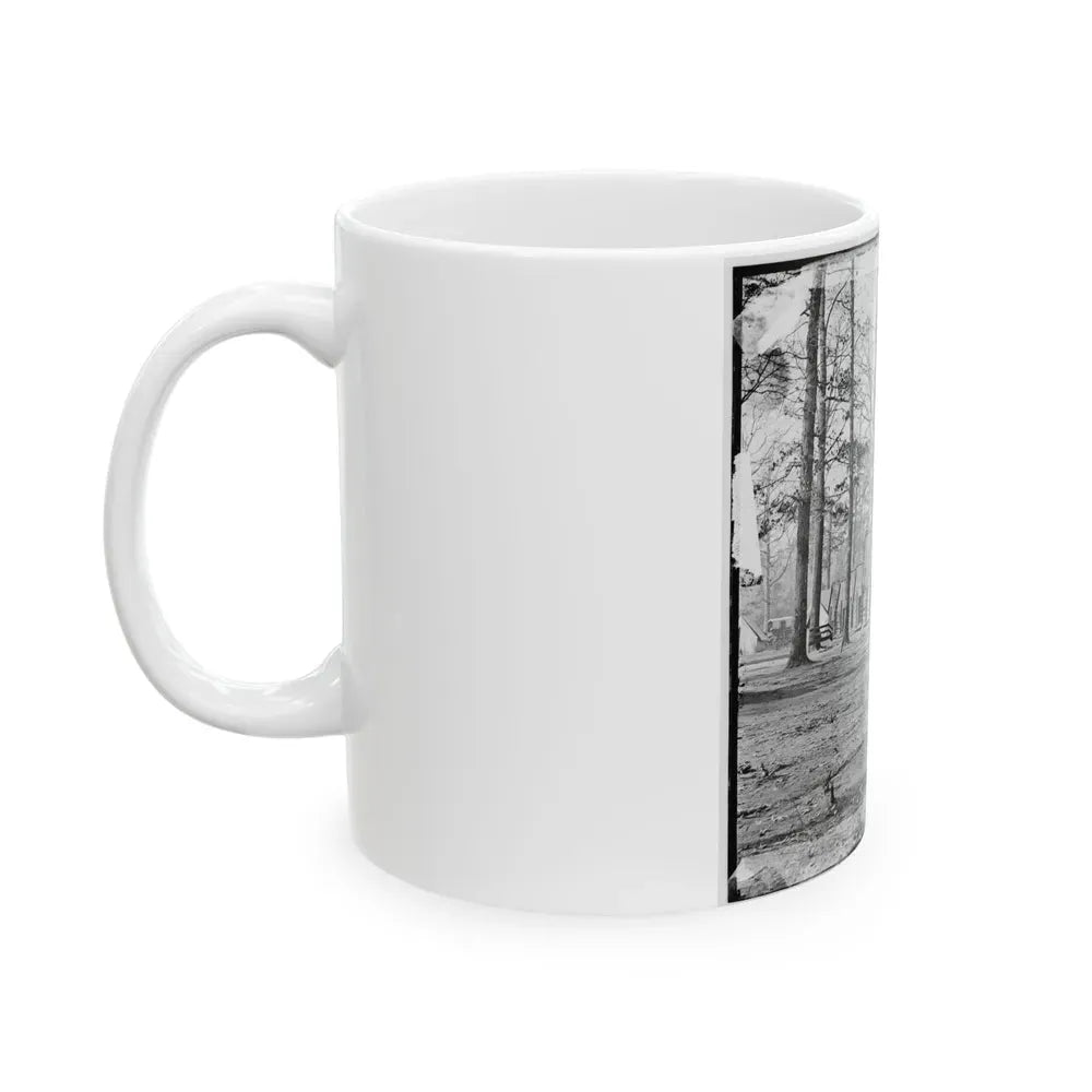 Chapin's Bluff, Virginia (Vicinity). Soldier's Quarters At Chapin's Farm (U.S. Civil War) White Coffee Mug - Go Mug Yourself