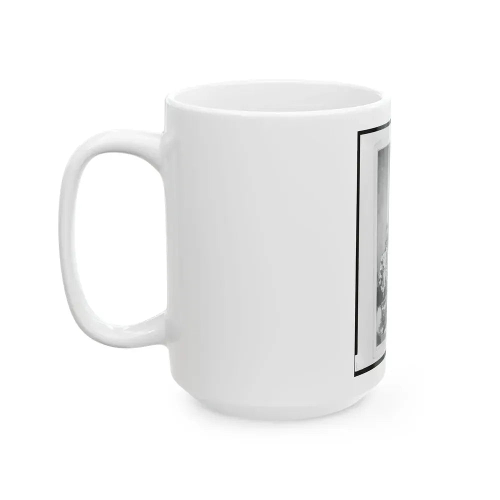 Chaplain Charles A. Fischer Of The 32nd Indiana Regiment, Full-Length Portrait, Standing, Facing Front (U.S. Civil War) White Coffee Mug - Go Mug Yourself