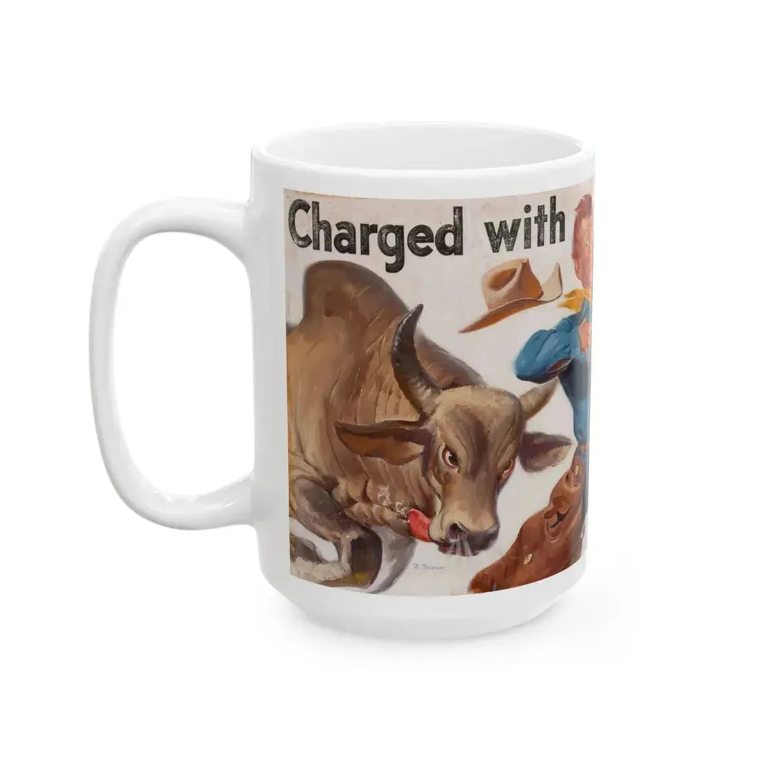 Charged with Power, Atlas Battery advertisement - White Coffee Mug - Go Mug Yourself