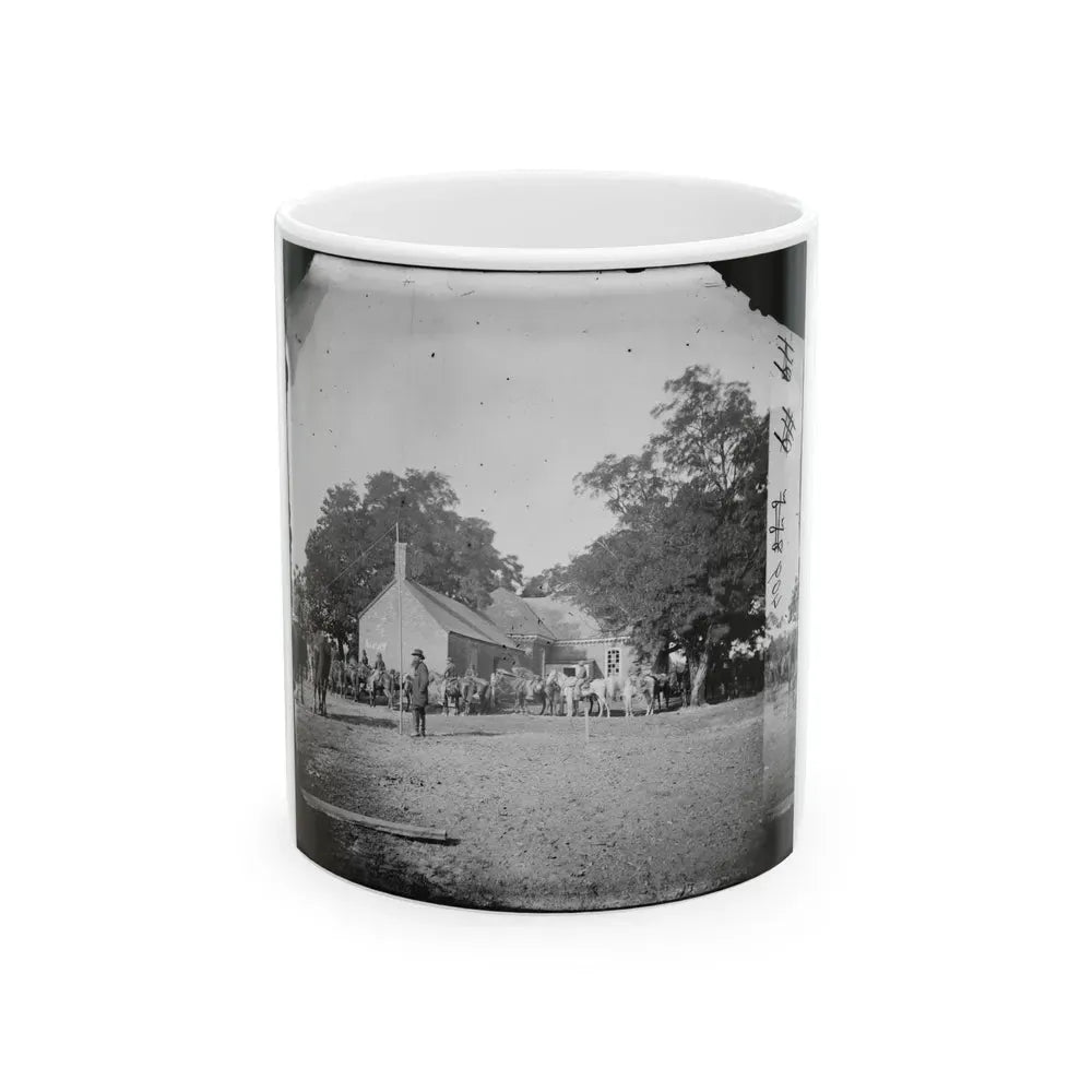 Charles City Court House, Va. Rear View Of The Courthouse (U.S. Civil War) White Coffee Mug 11oz - Go Mug Yourself