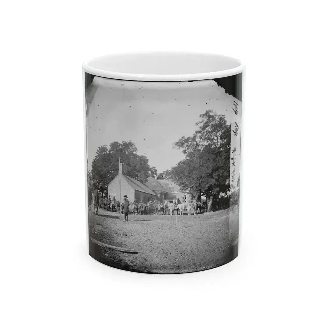 Charles City Court House, Va. Rear View Of The Courthouse (U.S. Civil War) White Coffee Mug 11oz - Go Mug Yourself