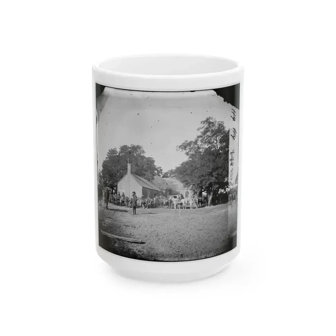 Charles City Court House, Va. Rear View Of The Courthouse (U.S. Civil War) White Coffee Mug 15oz - Go Mug Yourself