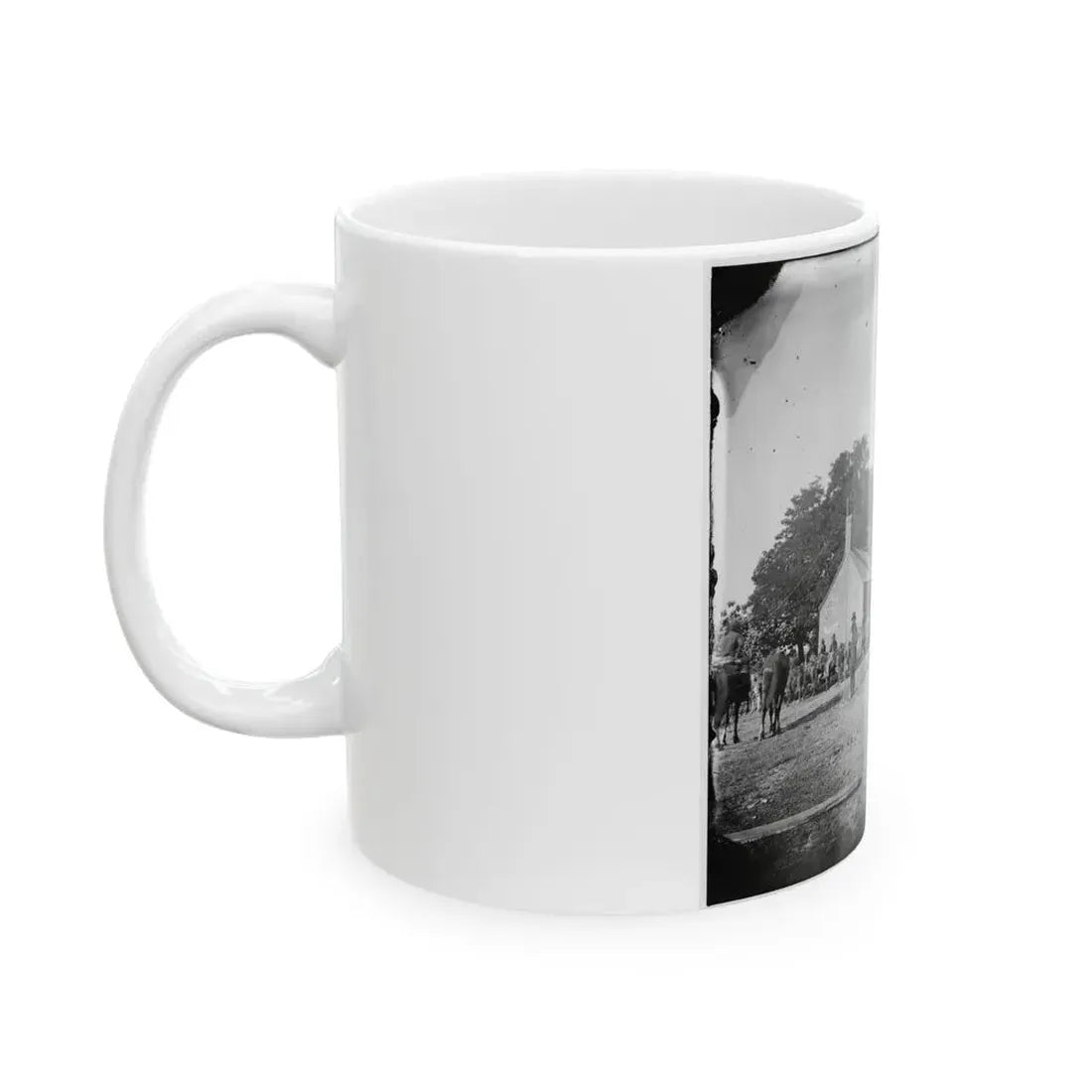 Charles City Court House, Va. Rear View Of The Courthouse (U.S. Civil War) White Coffee Mug - Go Mug Yourself