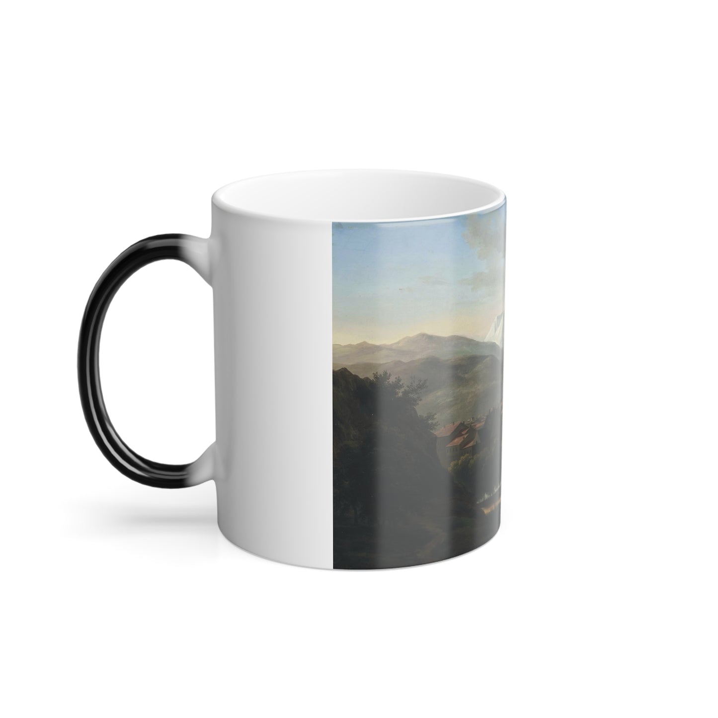Charles de Vaux (1810-1860) Martigny, Switzerland - Oil on Canvas - Color Changing Mug 11oz-Go Mug Yourself