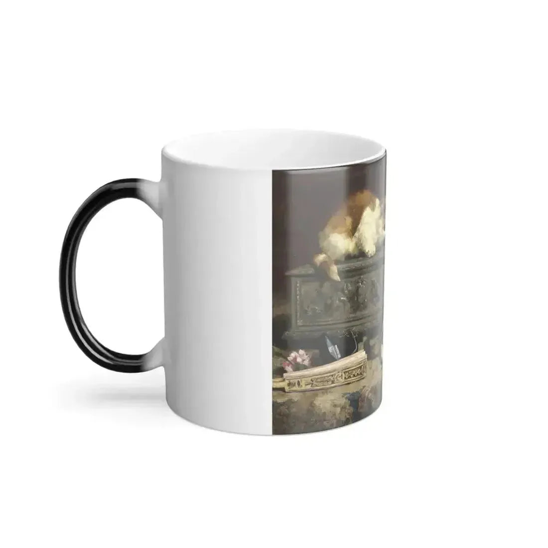 Charles H van den Eycken (1859-1923) Up to No Good - oil on canvas 1896 - Color Changing Mug 11oz - Go Mug Yourself