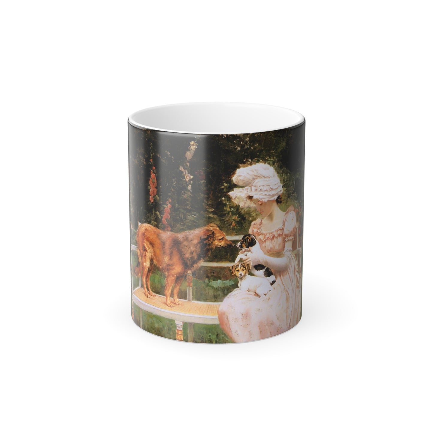 Charles Henry Tenre (1864-1926) Making Acquaintance - Color Changing Mug 11oz-11oz-Go Mug Yourself