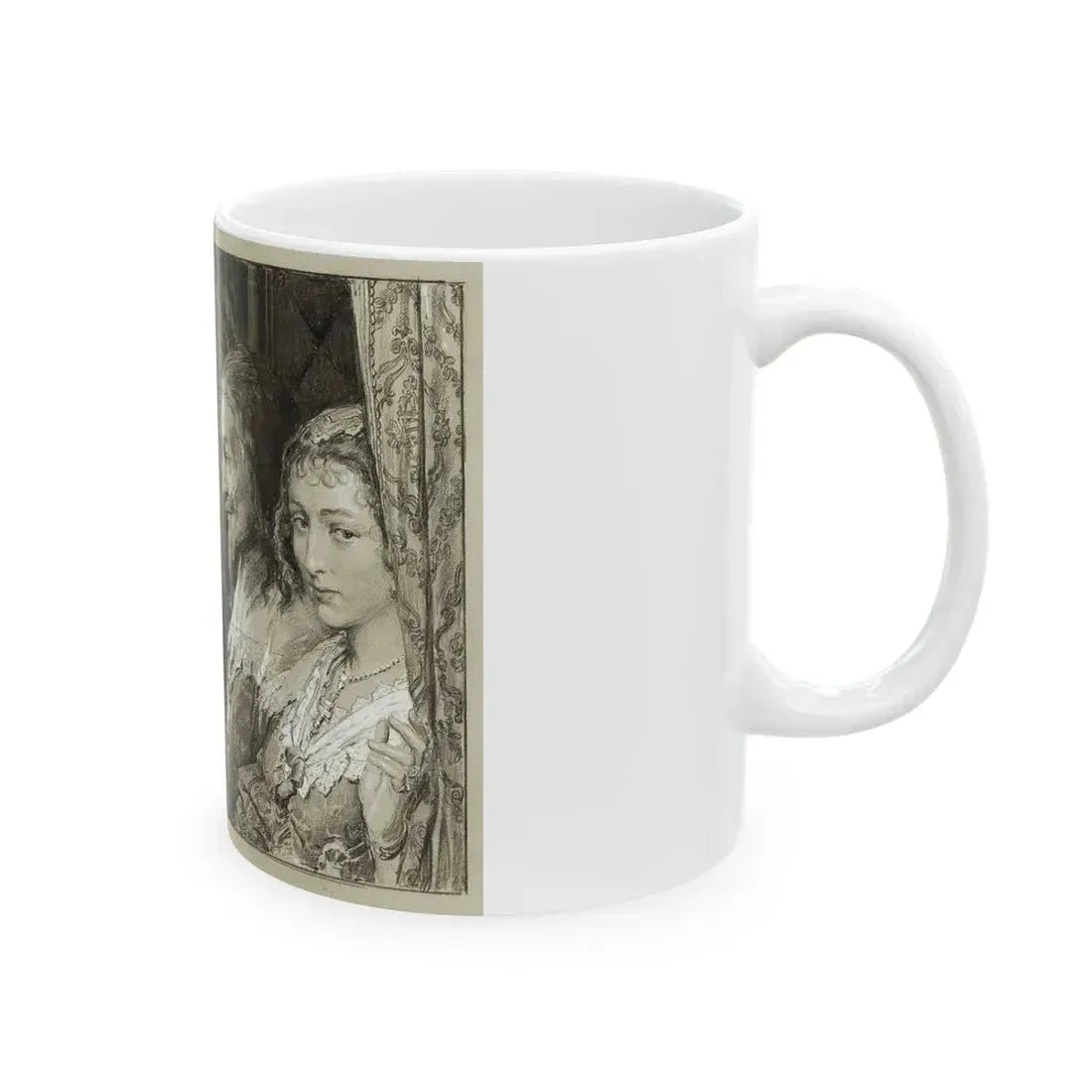 Charles I and his Queen Passing Through the Hostile Crowd - White Coffee Mug - Go Mug Yourself