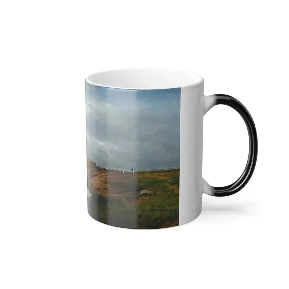 Charles W Knapp (1823-1900) Along the Shore, Narragansett - Oil on Canvas c1880 - Color Changing Mug 11oz - Go Mug Yourself